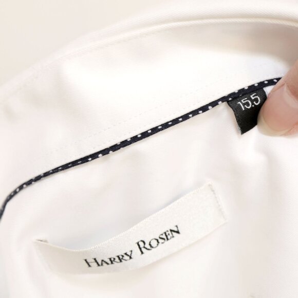 Men's Size Medium Formal White Dress Shirt by Harry Rosen - Picture 3 of 8